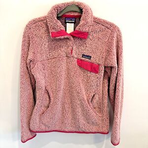 Patagonia Womans Sz S Cupcake Pink Fleece Jacket Pullover Normcore Cabincore EUC